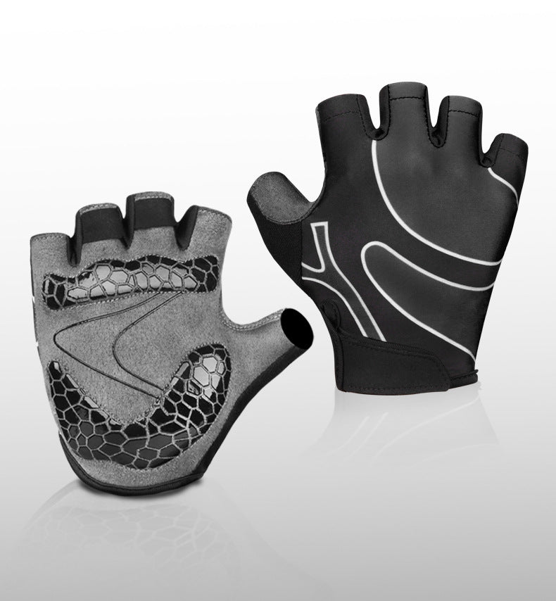 FitNexa Lycra Half-Finger Training & Cycling Gloves