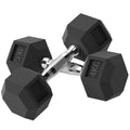 Hex Rubber Dumbbell Set – 2 x 4KG