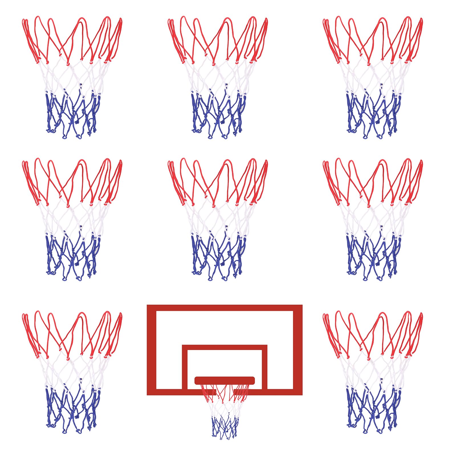 8 Pcs Mini Basketball Nets Replacement for 8"-10.25" Basketball Rims