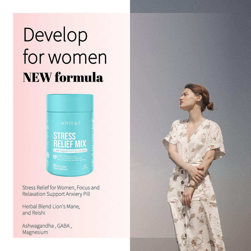 Ashwagandha for Women | Calm & Focus Supplement with L-Theanine, GABA & Magnesium