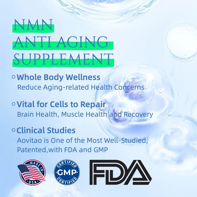 NMN Supplement 500mg Ultra Pure Supports NAD Production-Cellular Health Healthy Aging