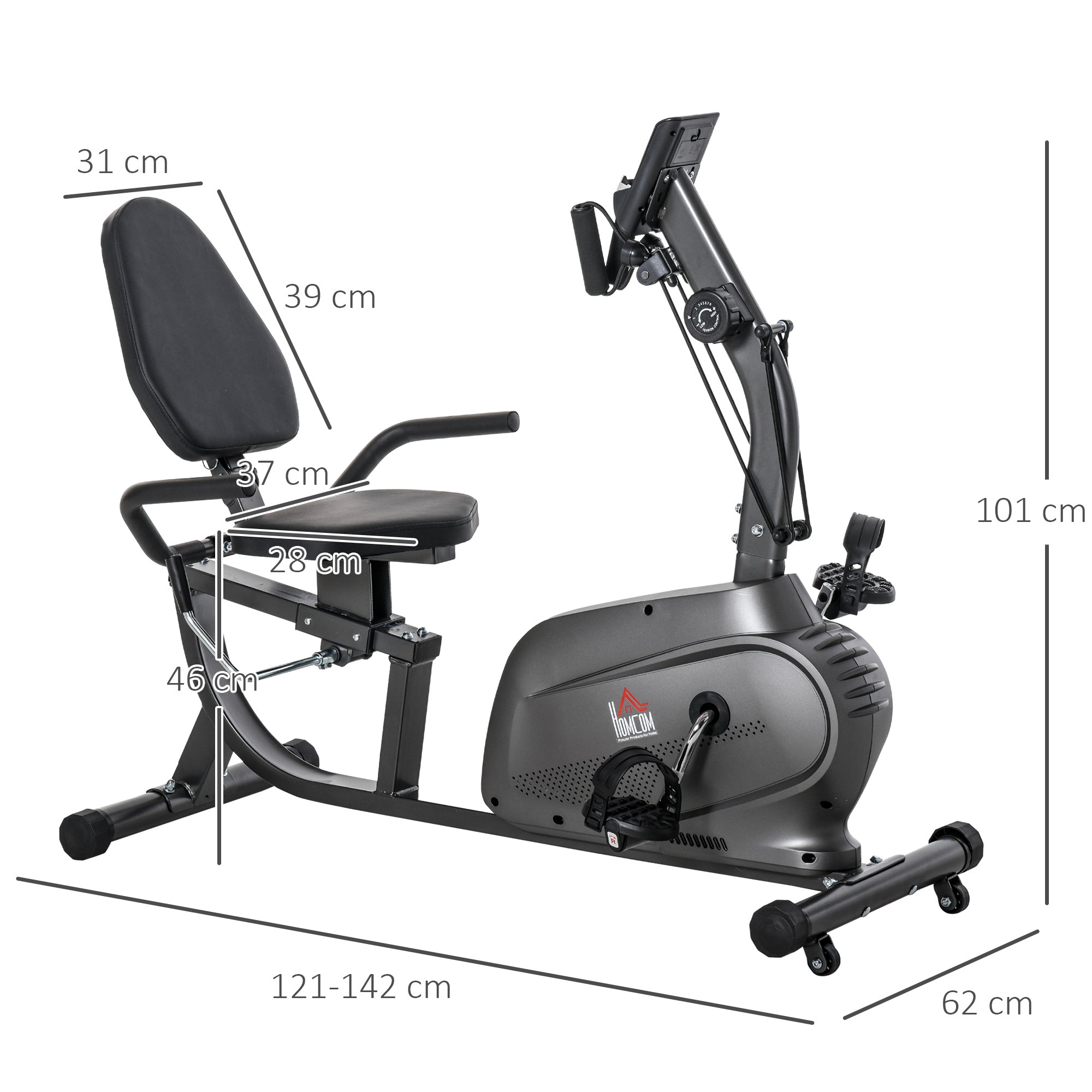 Magnetic Recumbent Exercise Bike