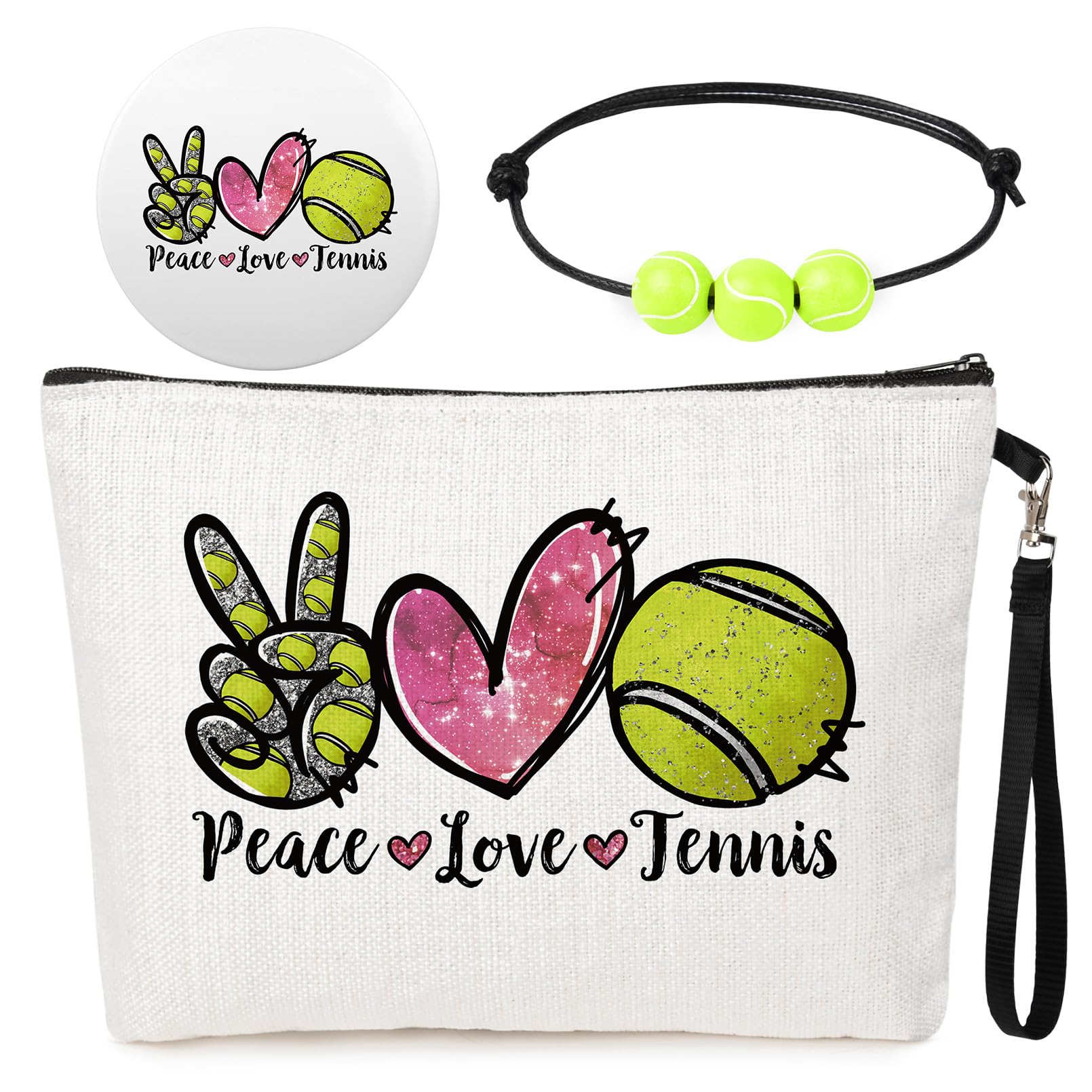 Tennis Makeup Bag & Mirror Gift Set | Peace Love Tennis