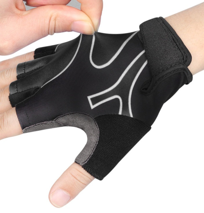 FitNexa Lycra Half-Finger Training & Cycling Gloves