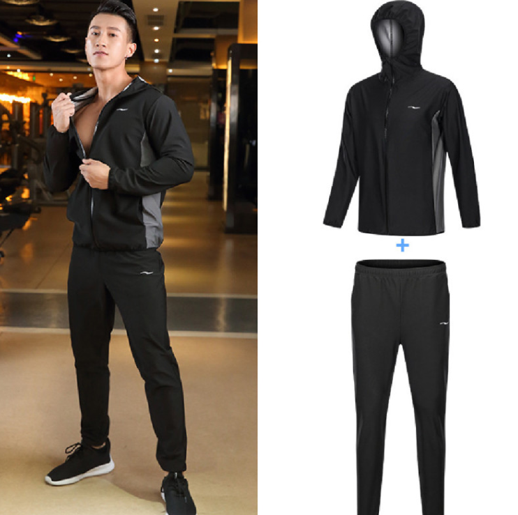 Women's Fitness Activewear Set | Top & Pants | Black Grey