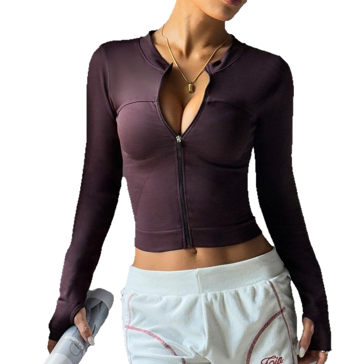 FitNexa Women's Zip-Up Quick-Dry Yoga Jacket